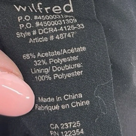 Aritzia Wilfred blazer Black Crepe Blazer single clasp business casual sz xs - Picture 6 of 9